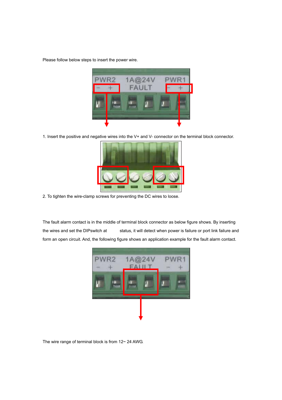 6 wiring the power inputs, 7 wiring the fault alarm contact | PLANET IFT-802 User Manual | Page 10 / 18