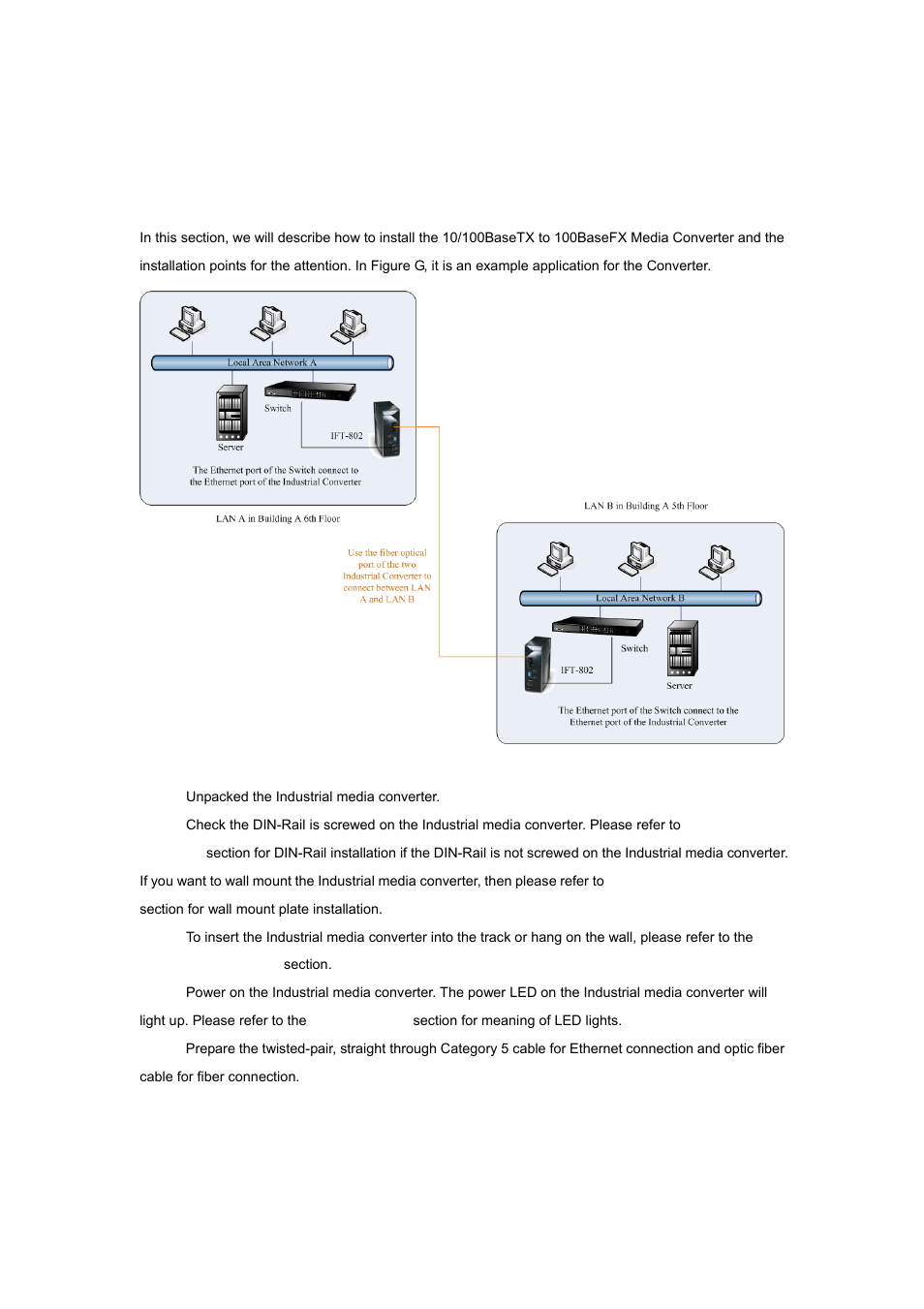 Hardware installation, Installation steps | PLANET IFT-802 User Manual | Page 14 / 18