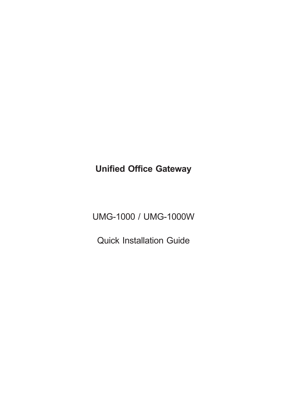 PLANET UMG-1000 User Manual | 20 pages