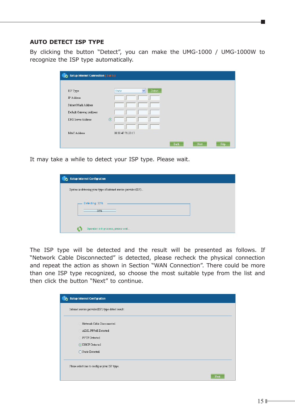 PLANET UMG-1000 User Manual | Page 15 / 20