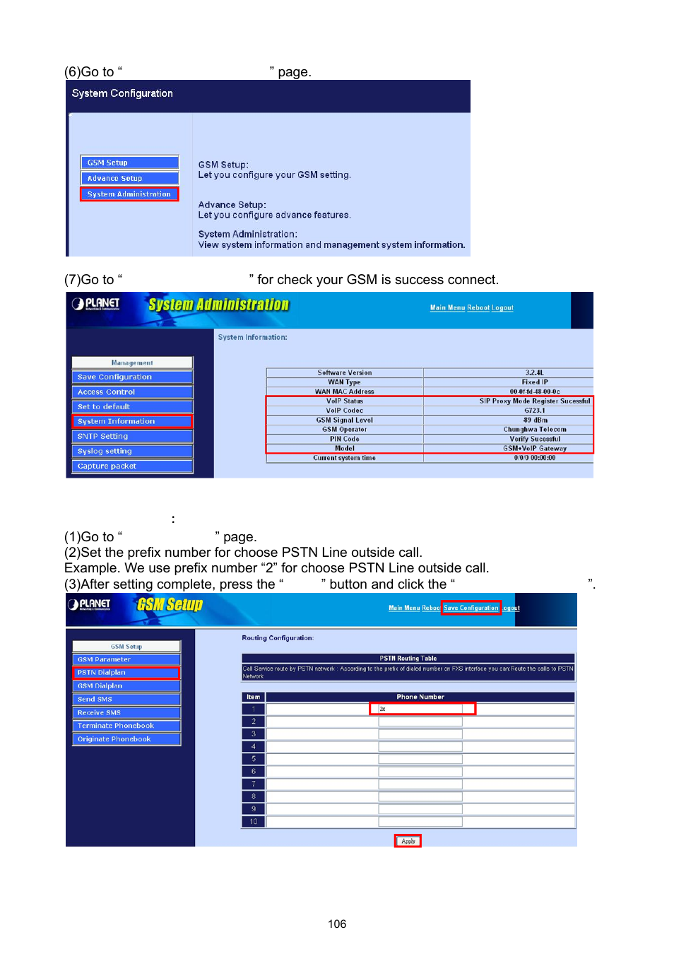 PLANET UMG-1000 User Manual | Page 106 / 131