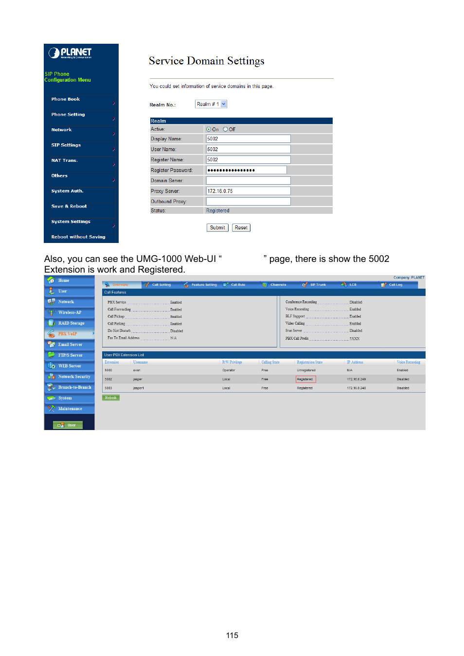 PLANET UMG-1000 User Manual | Page 115 / 131
