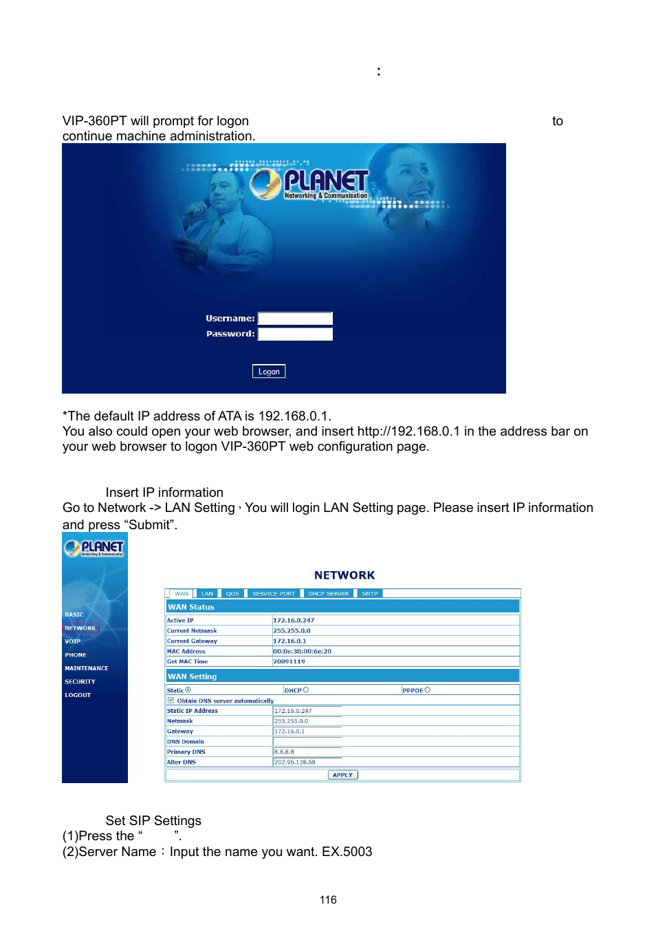 PLANET UMG-1000 User Manual | Page 116 / 131