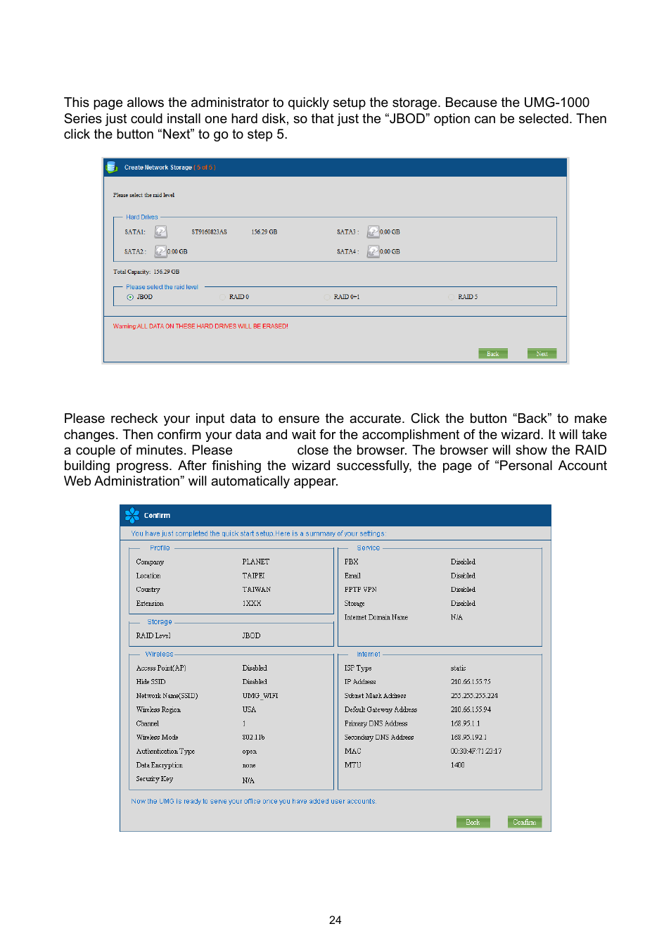 PLANET UMG-1000 User Manual | Page 24 / 131