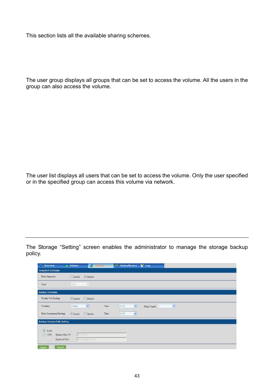 6 storage setting | PLANET UMG-1000 User Manual | Page 43 / 131