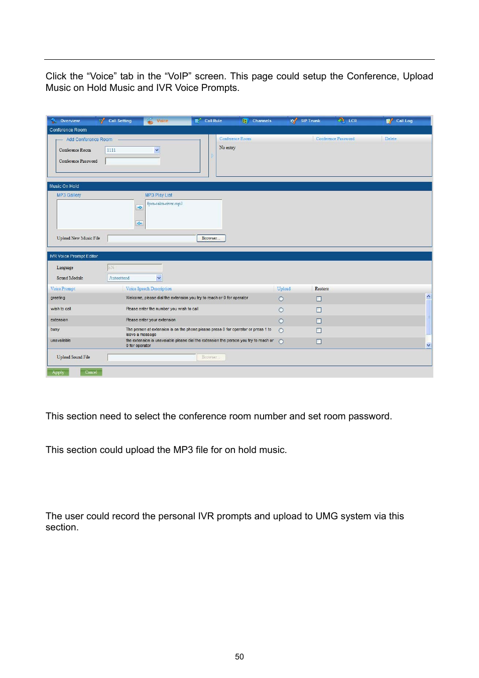 3 voice | PLANET UMG-1000 User Manual | Page 50 / 131