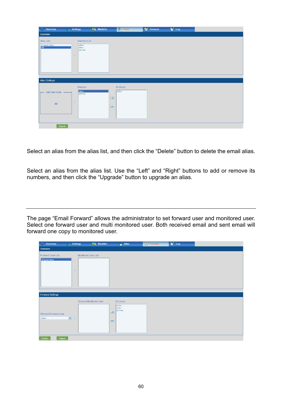 5 email forward | PLANET UMG-1000 User Manual | Page 60 / 131