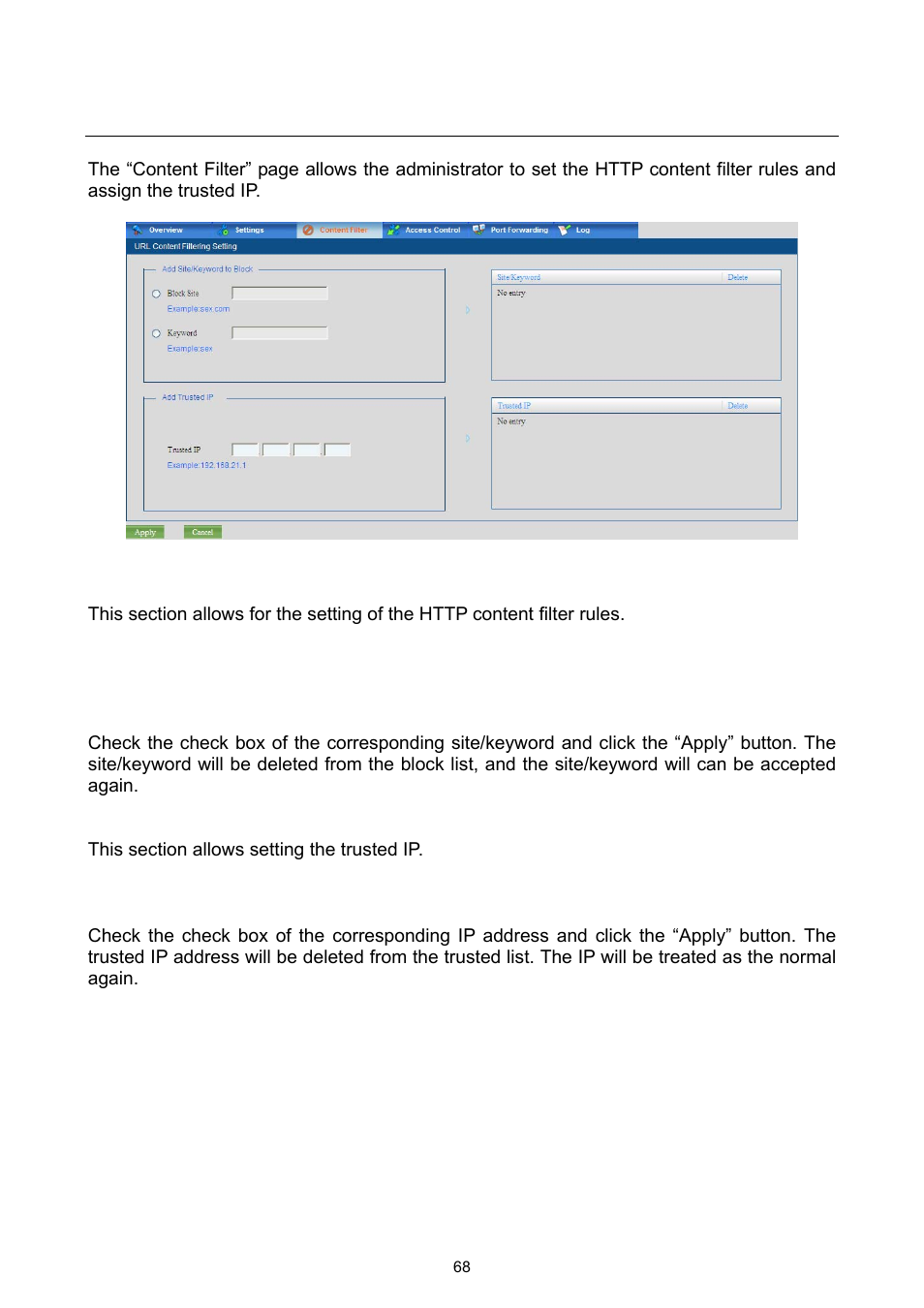 3 content filter | PLANET UMG-1000 User Manual | Page 68 / 131