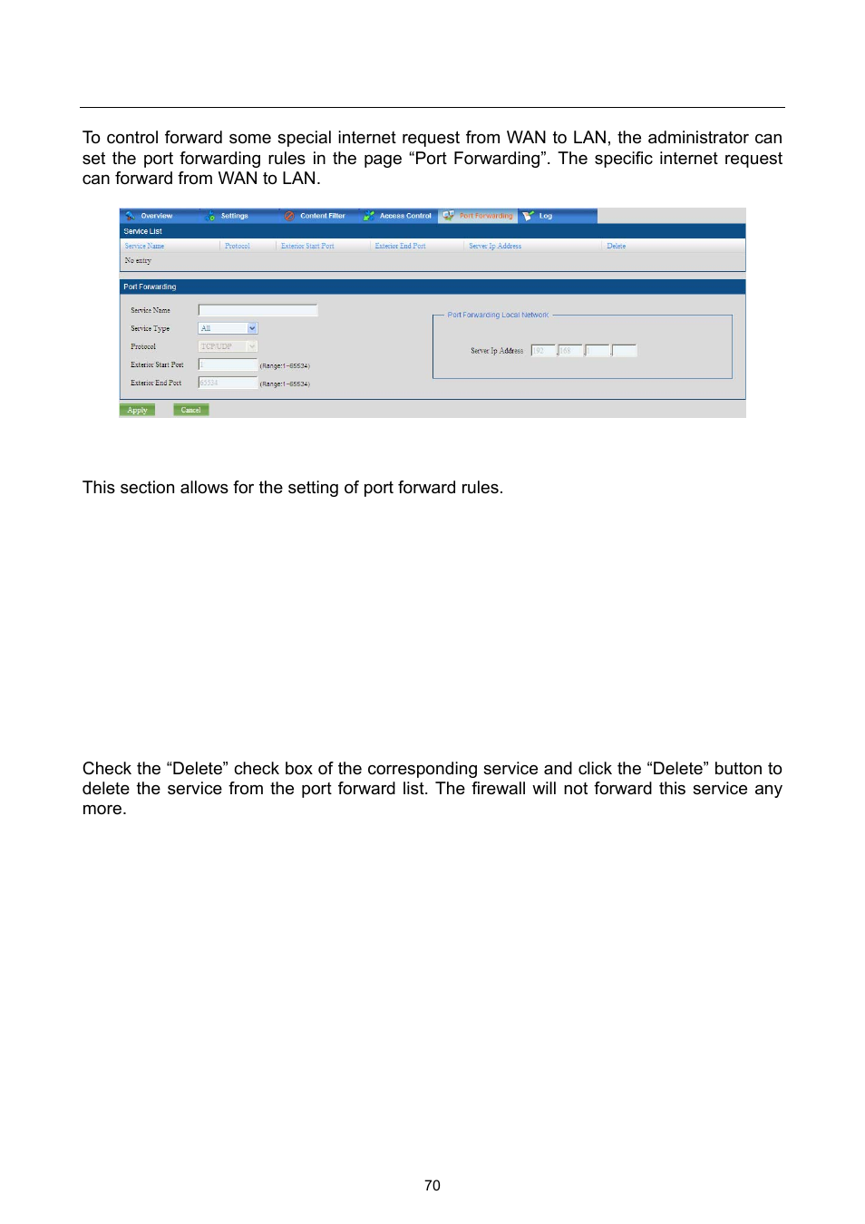 5 port forwarding | PLANET UMG-1000 User Manual | Page 70 / 131