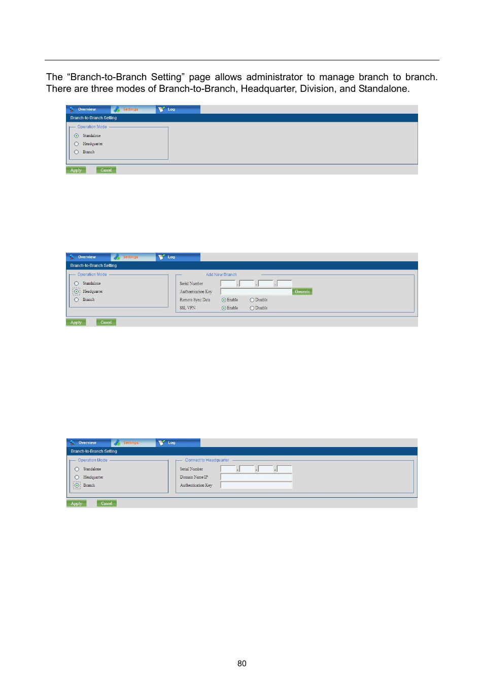 10 branch-to-branch setting | PLANET UMG-1000 User Manual | Page 80 / 131