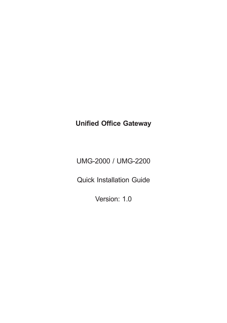 PLANET UMG-2000 User Manual | 20 pages