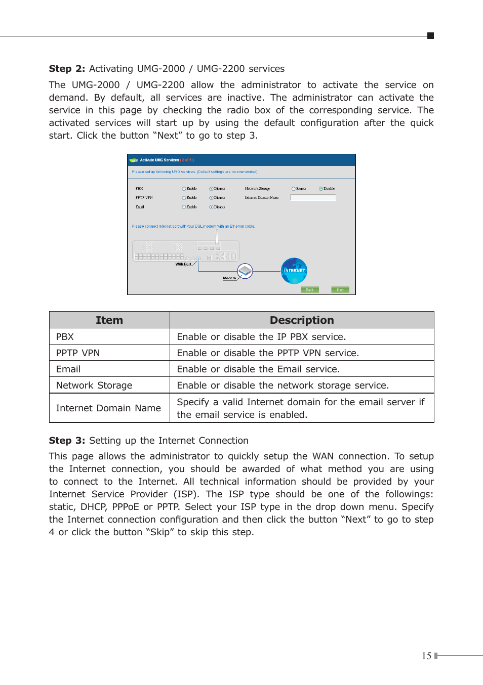 PLANET UMG-2000 User Manual | Page 15 / 20