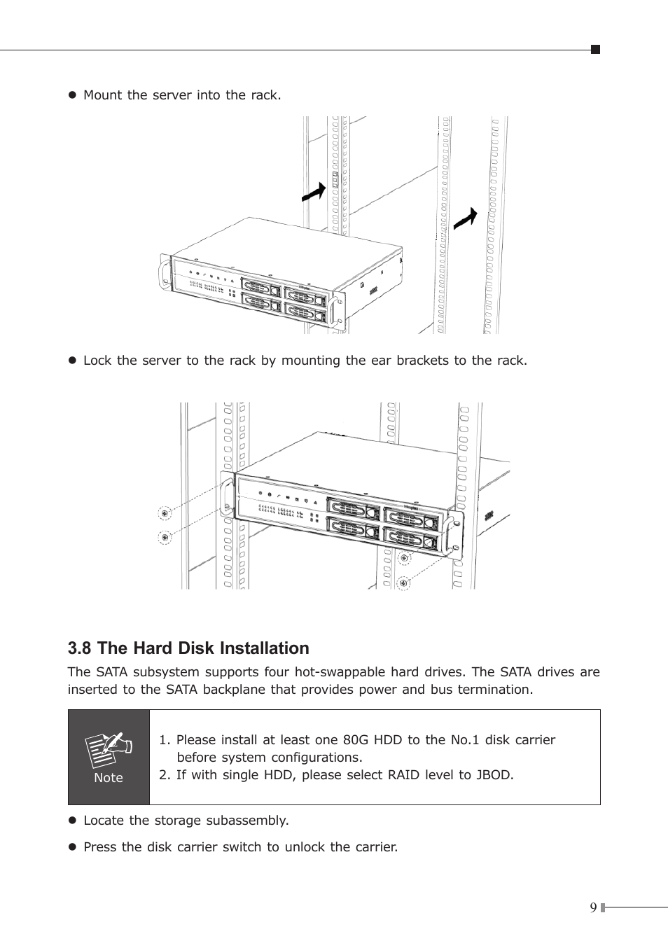 8 the hard disk installation | PLANET UMG-2000 User Manual | Page 9 / 20