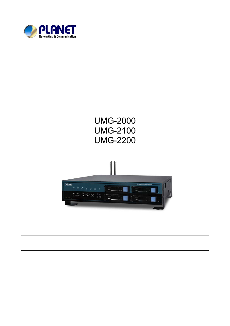 PLANET UMG-2000 User Manual | 145 pages