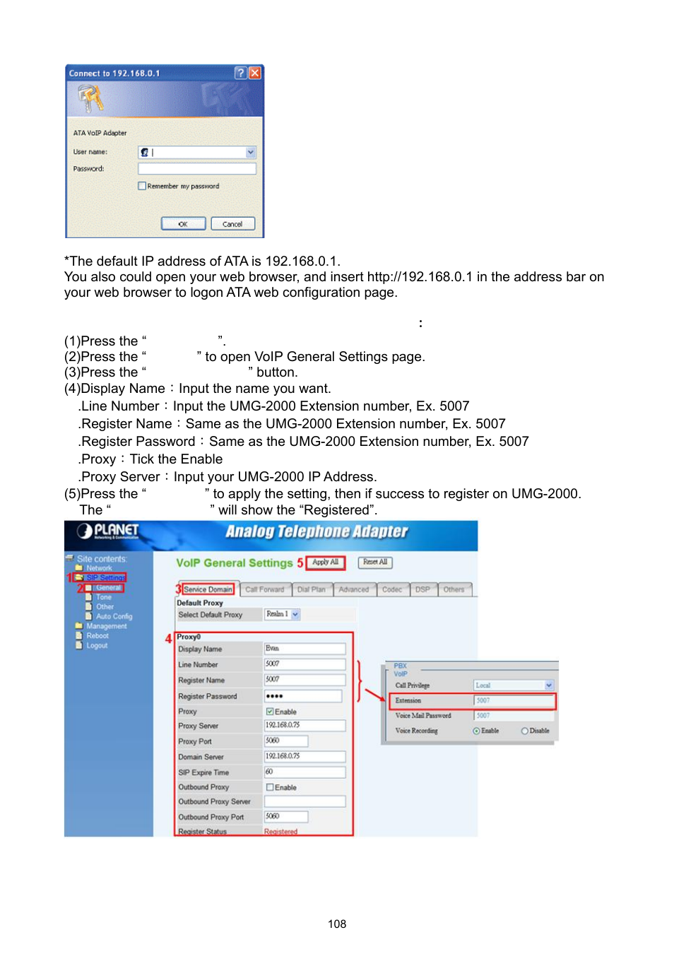 PLANET UMG-2000 User Manual | Page 108 / 145