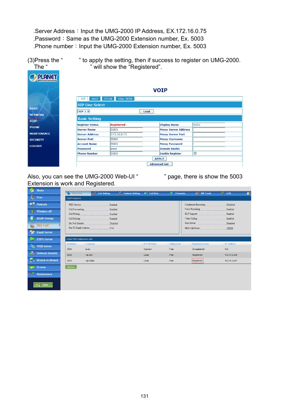 PLANET UMG-2000 User Manual | Page 131 / 145