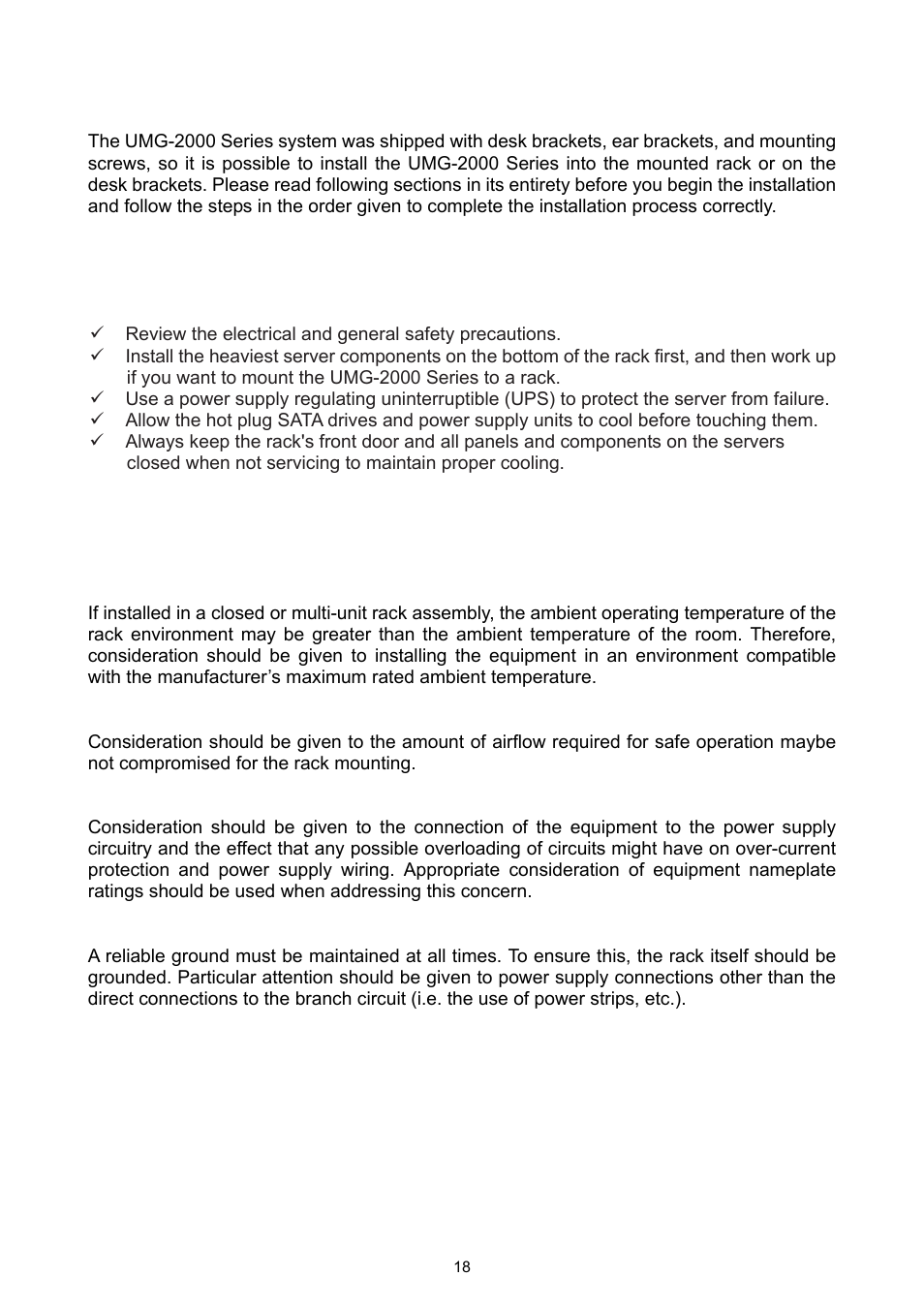 3 preparing for setup, 4 precautions, 5 installation consideration | PLANET UMG-2000 User Manual | Page 18 / 145