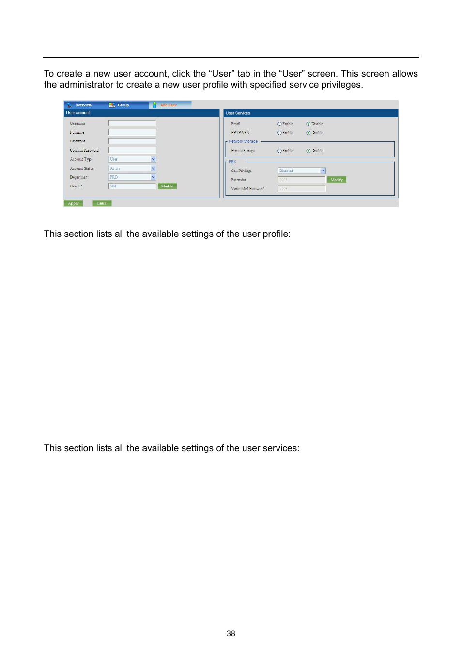 4 creating a user account | PLANET UMG-2000 User Manual | Page 38 / 145