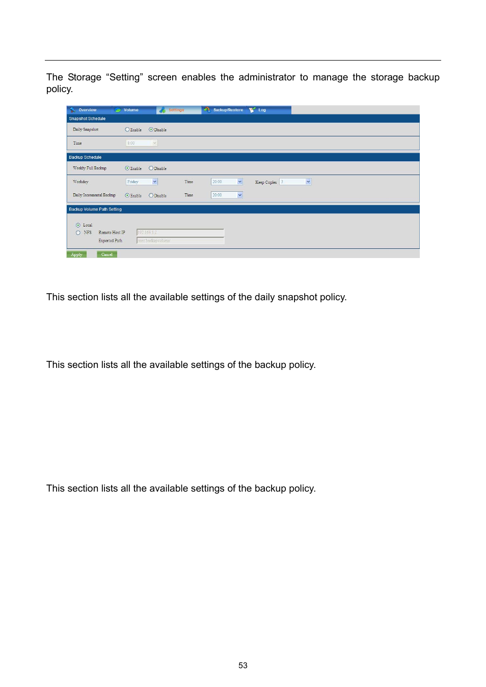 6 storage setting | PLANET UMG-2000 User Manual | Page 53 / 145