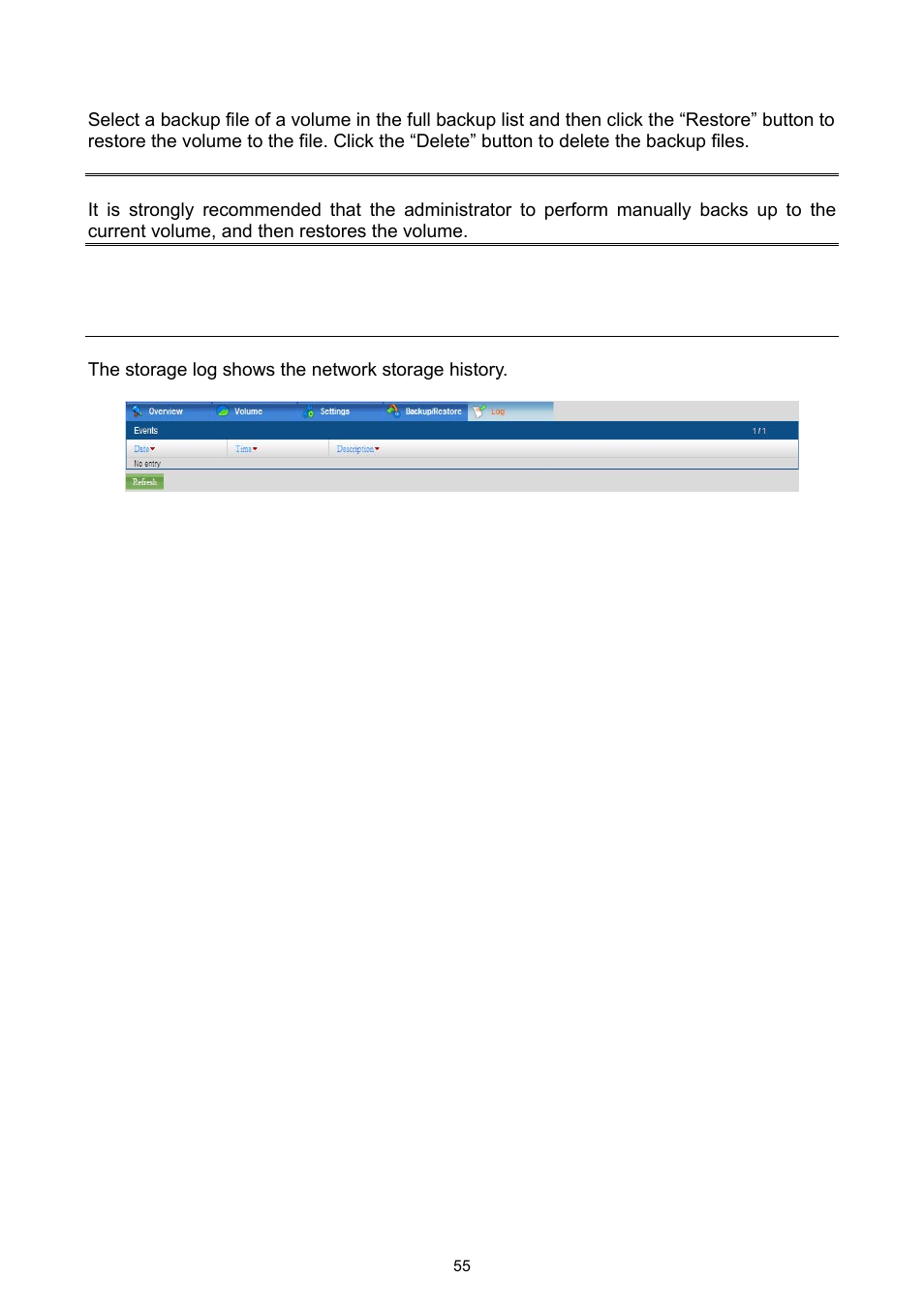 8 the storage log | PLANET UMG-2000 User Manual | Page 55 / 145