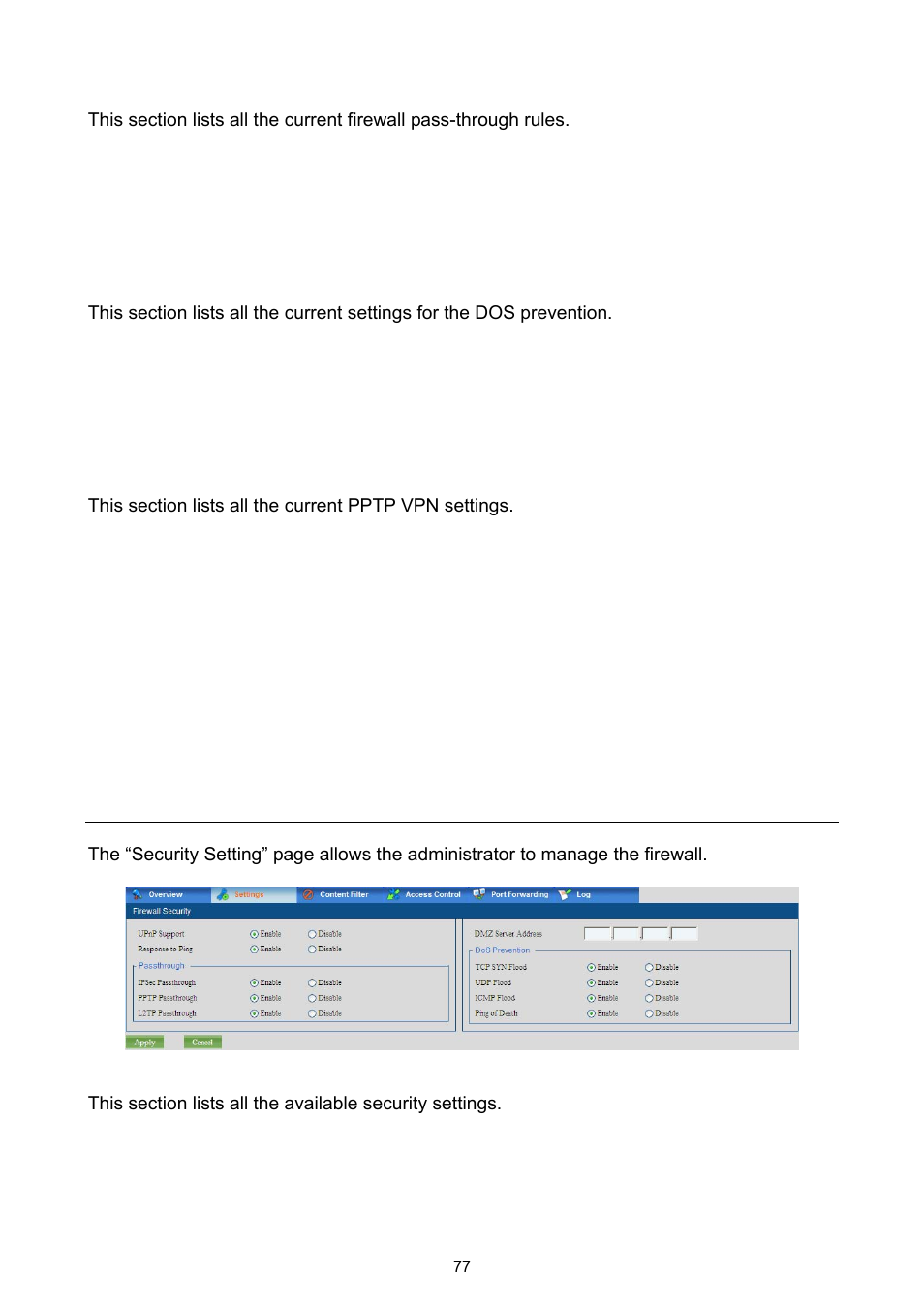 2 security setting | PLANET UMG-2000 User Manual | Page 77 / 145