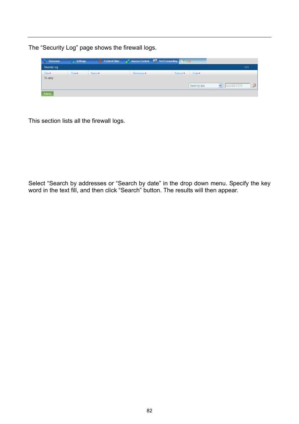 6 security log | PLANET UMG-2000 User Manual | Page 82 / 145