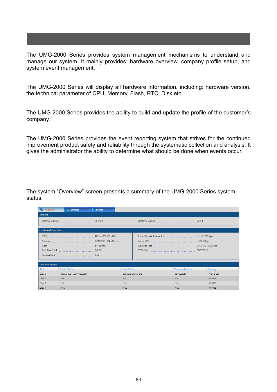 Web management - system, 1 system overview | PLANET UMG-2000 User Manual | Page 83 / 145