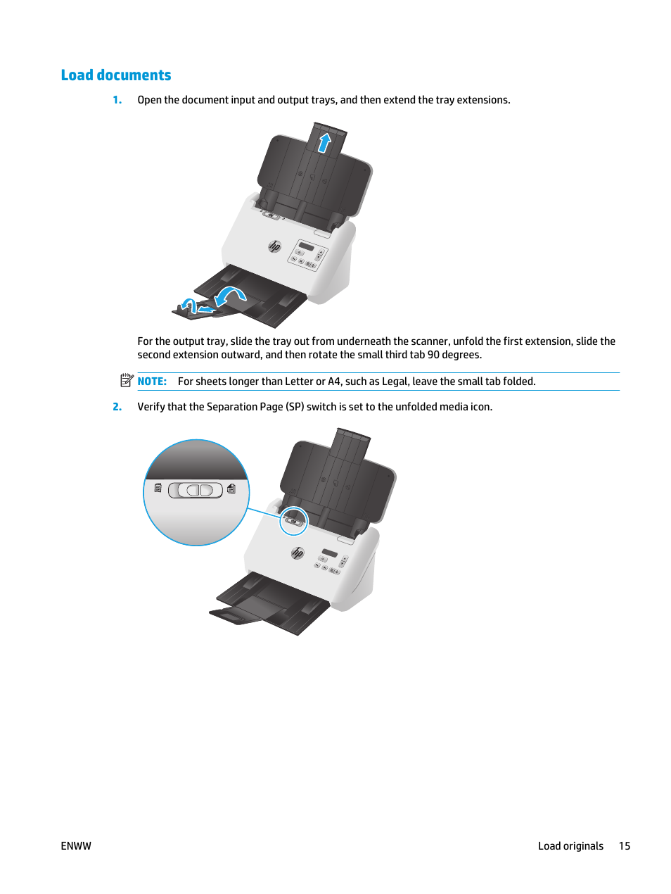 Load documents | HP ScanJet Enterprise Flow 5000 s4 User Manual | Page 23 / 72