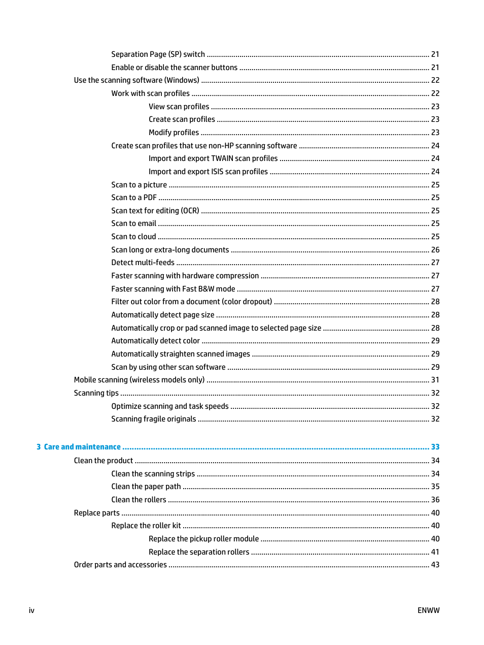 HP ScanJet Enterprise Flow 5000 s4 User Manual | Page 6 / 72