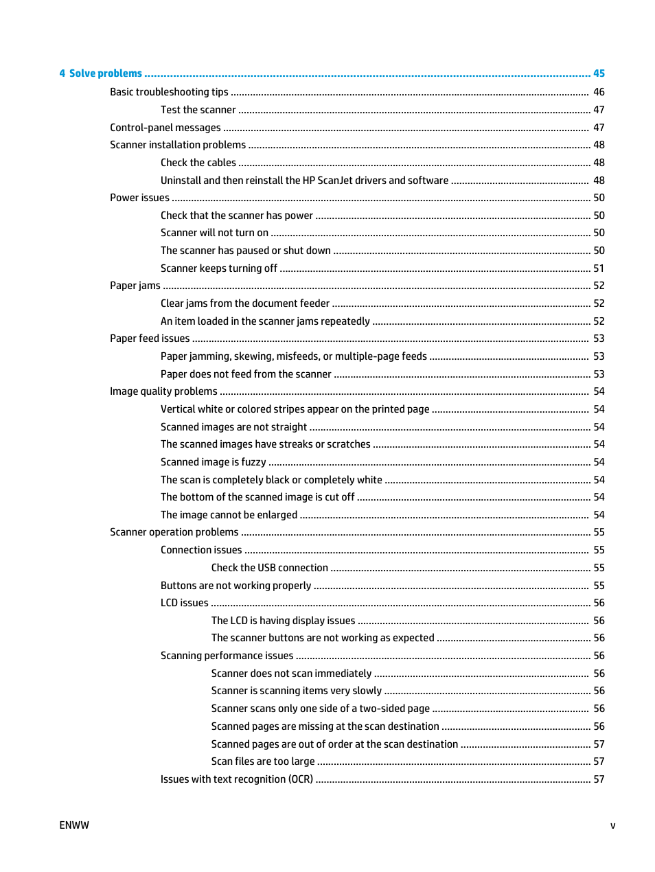 HP ScanJet Enterprise Flow 5000 s4 User Manual | Page 7 / 72