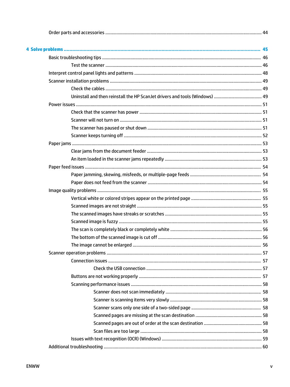 HP ScanJet Pro 2000 s1 User Manual | Page 7 / 70