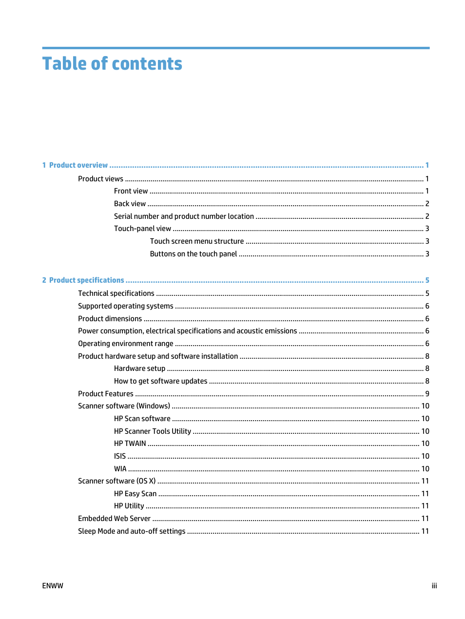 HP ScanJet Pro 4500 fn1 User Manual | Page 5 / 64