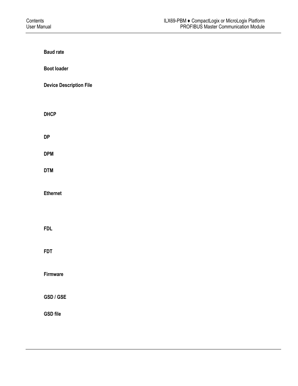 Glossary | ProSoft Technology ILX69-PBM User Manual | Page 118 / 124