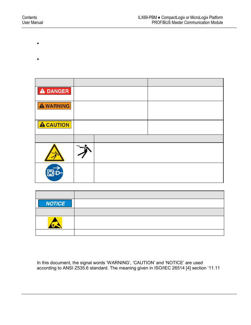 Labeling of safety messages | ProSoft Technology ILX69-PBM User Manual | Page 14 / 124