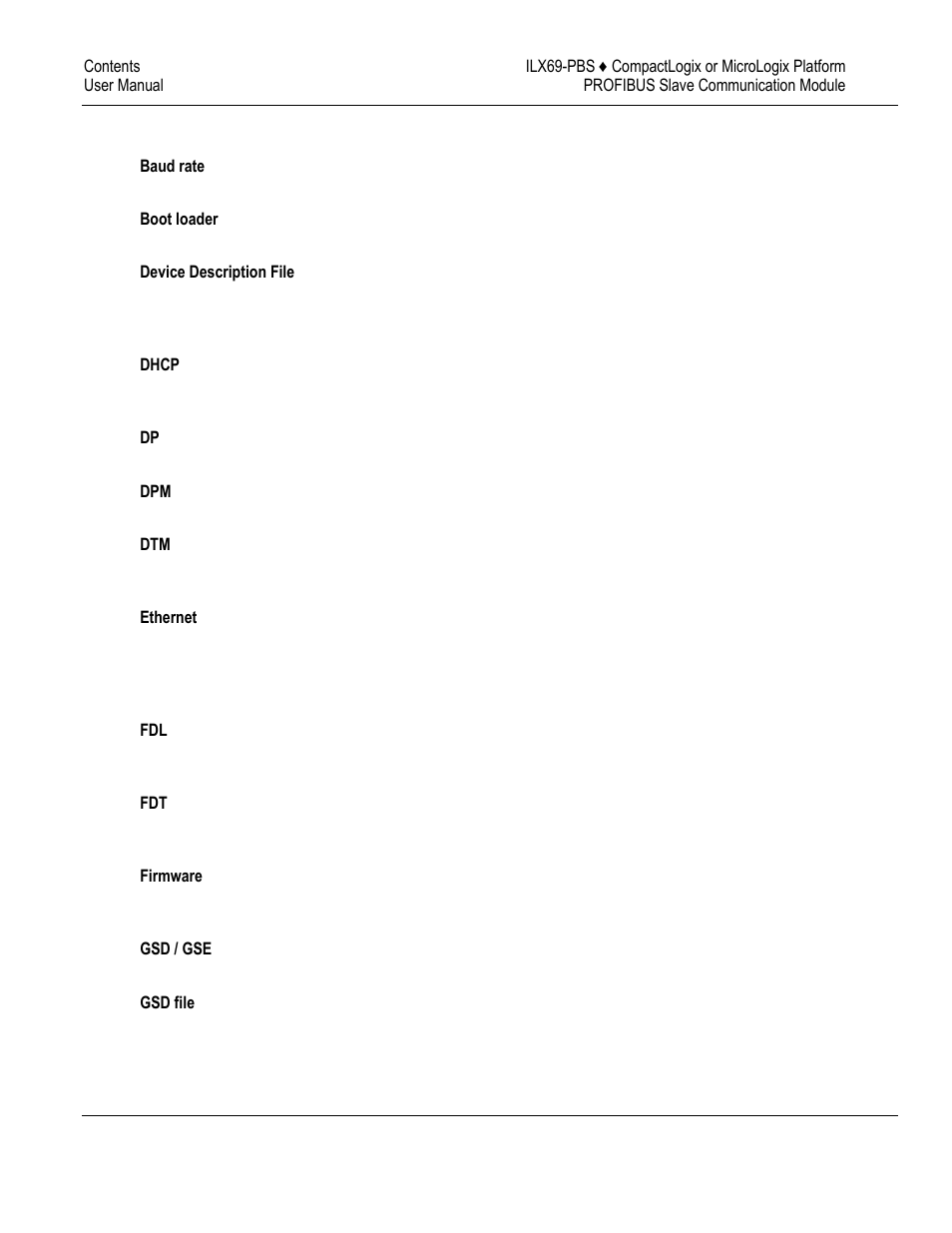 Glossary | ProSoft Technology ILX69-PBS User Manual | Page 96 / 102