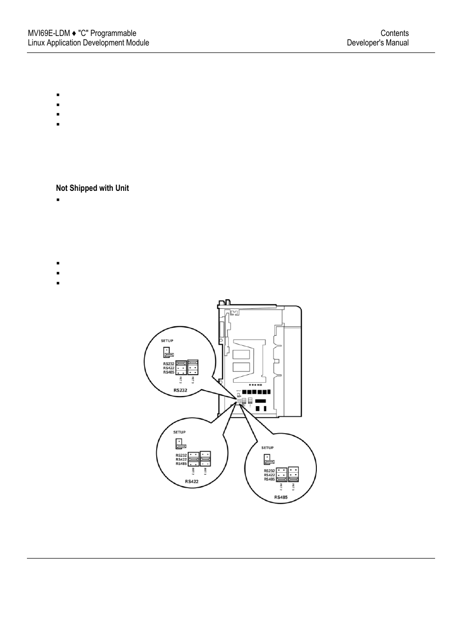 Package contents, Jumper locations and settings | ProSoft Technology MVI69E-LDM User Manual | Page 11 / 130
