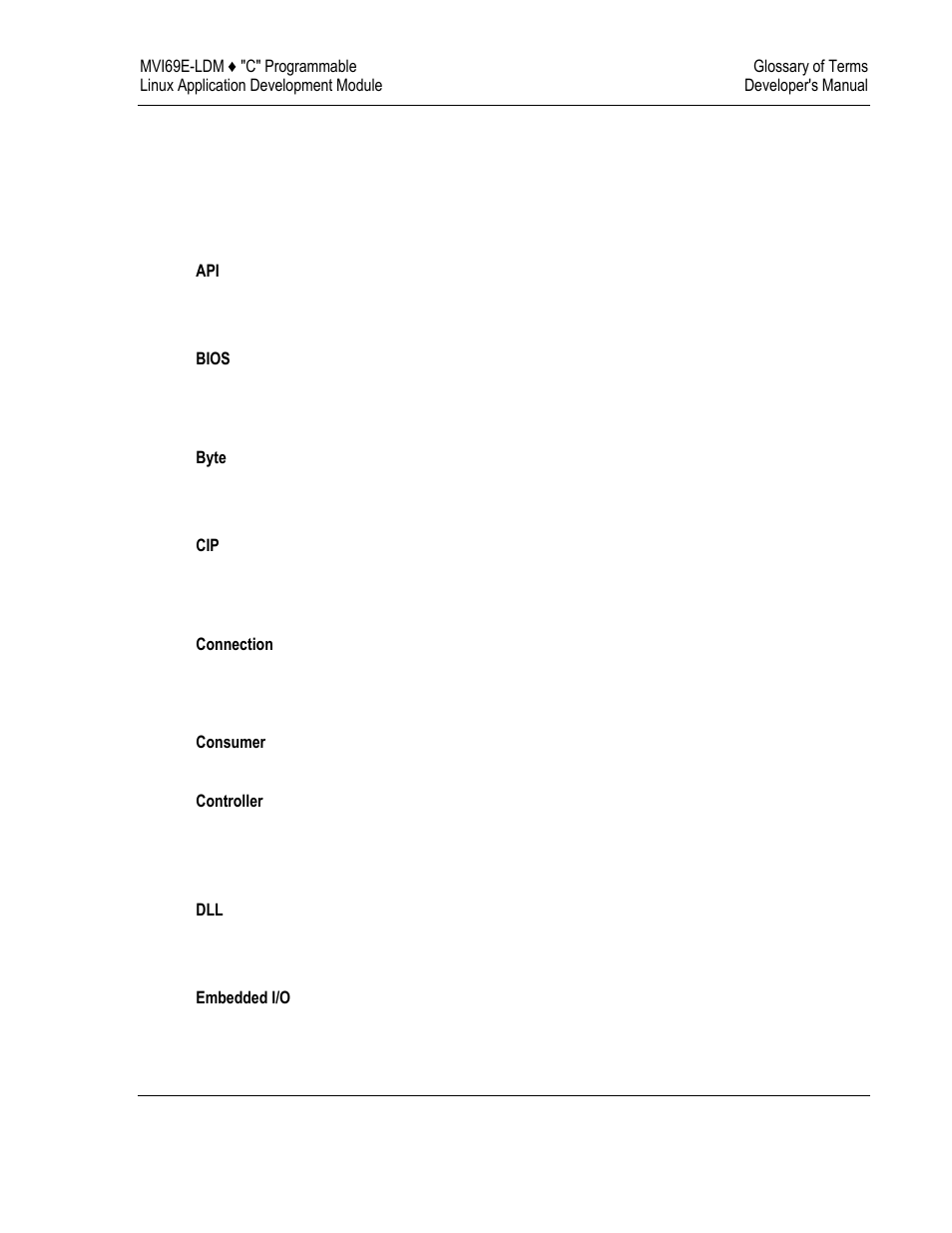 9glossary of terms | ProSoft Technology MVI69E-LDM User Manual | Page 125 / 130