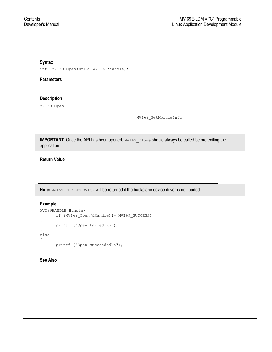 Cip api initialization functions | ProSoft Technology MVI69E-LDM User Manual | Page 68 / 130