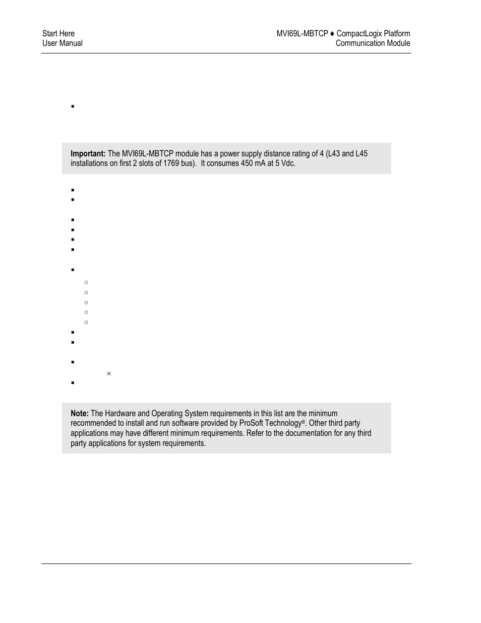 System requirements | ProSoft Technology MVI69L-MBTCP User Manual | Page 10 / 152