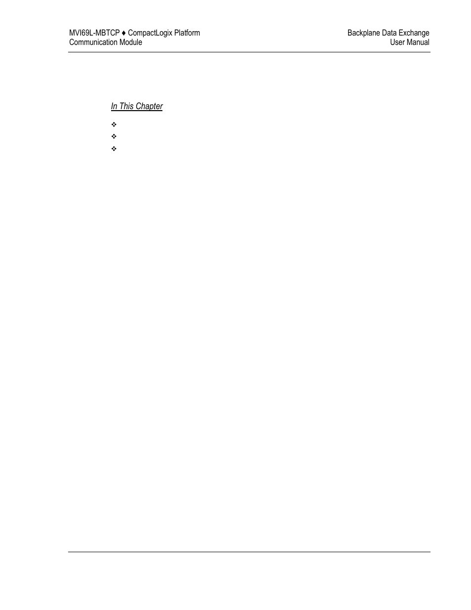 Backplane data exchange, 4backplane data exchange | ProSoft Technology MVI69L-MBTCP User Manual | Page 67 / 152