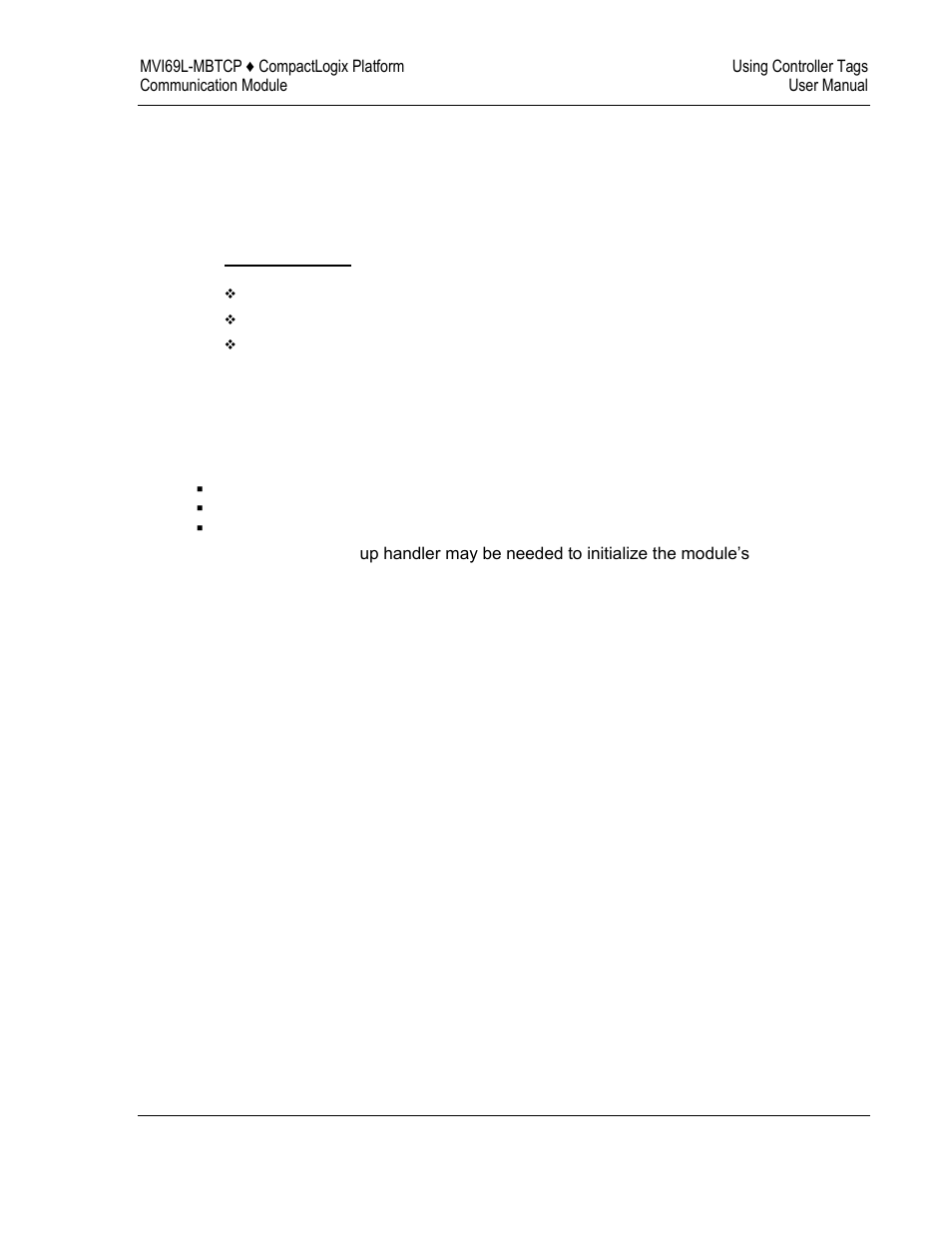 Using controller tags, 5using controller tags | ProSoft Technology MVI69L-MBTCP User Manual | Page 75 / 152