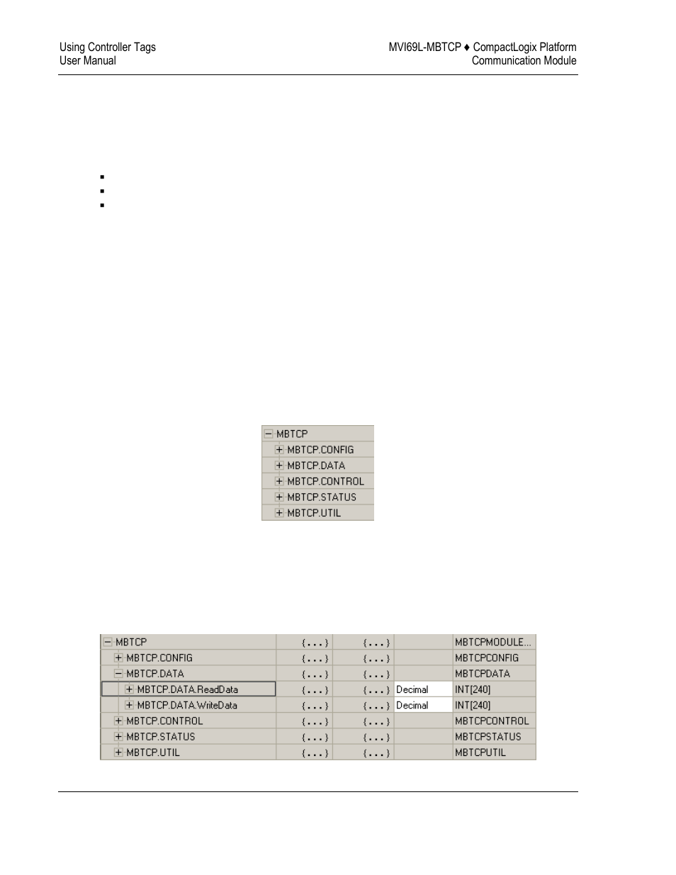 Controller tags, Mvi69l-mbtcp controller tags | ProSoft Technology MVI69L-MBTCP User Manual | Page 76 / 152