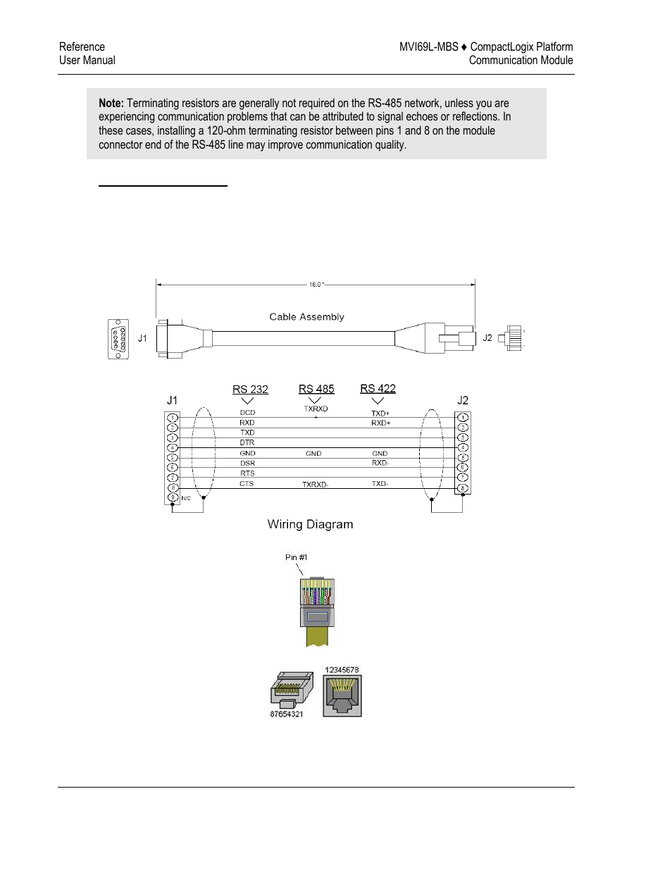 Db9 to rj45 adaptor (cable 14) | ProSoft Technology MVI69L-MBS User Manual | Page 148 / 154