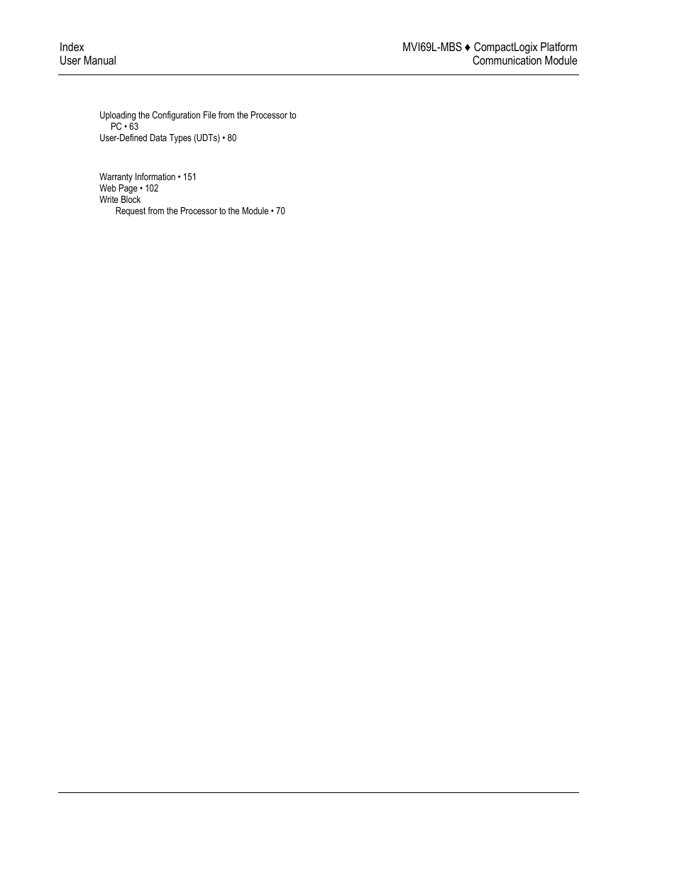 ProSoft Technology MVI69L-MBS User Manual | Page 154 / 154
