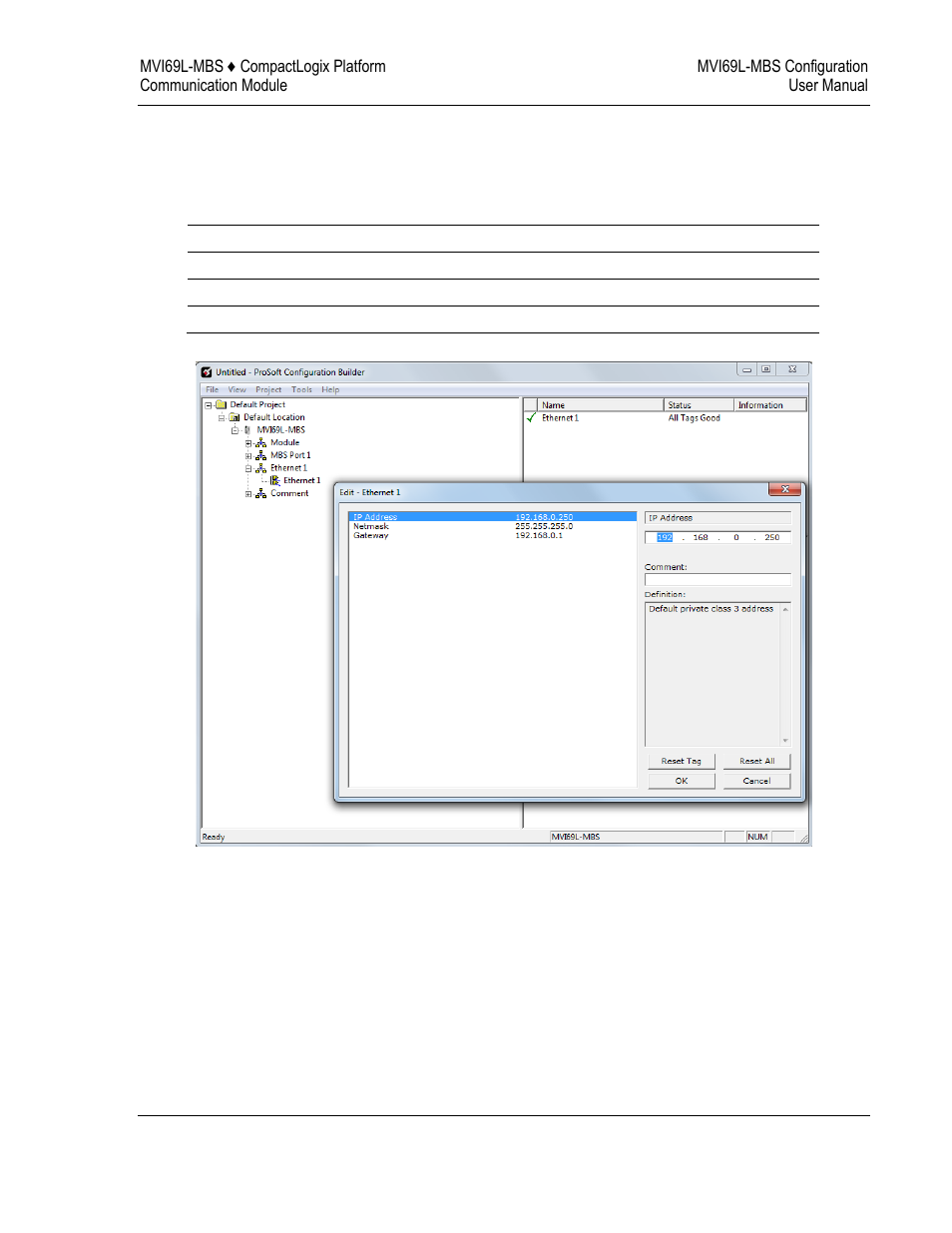 Ethernet 1 | ProSoft Technology MVI69L-MBS User Manual | Page 59 / 154