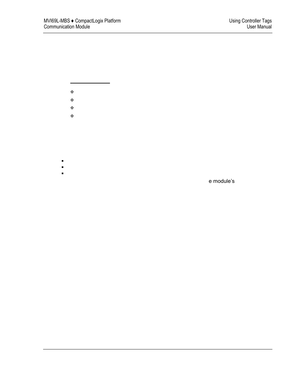 Using controller tags, 5using controller tags | ProSoft Technology MVI69L-MBS User Manual | Page 77 / 154