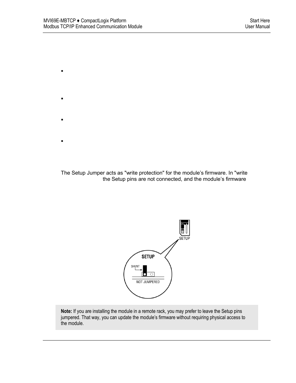 Setting jumpers | ProSoft Technology MVI69E-MBTCP User Manual | Page 11 / 150