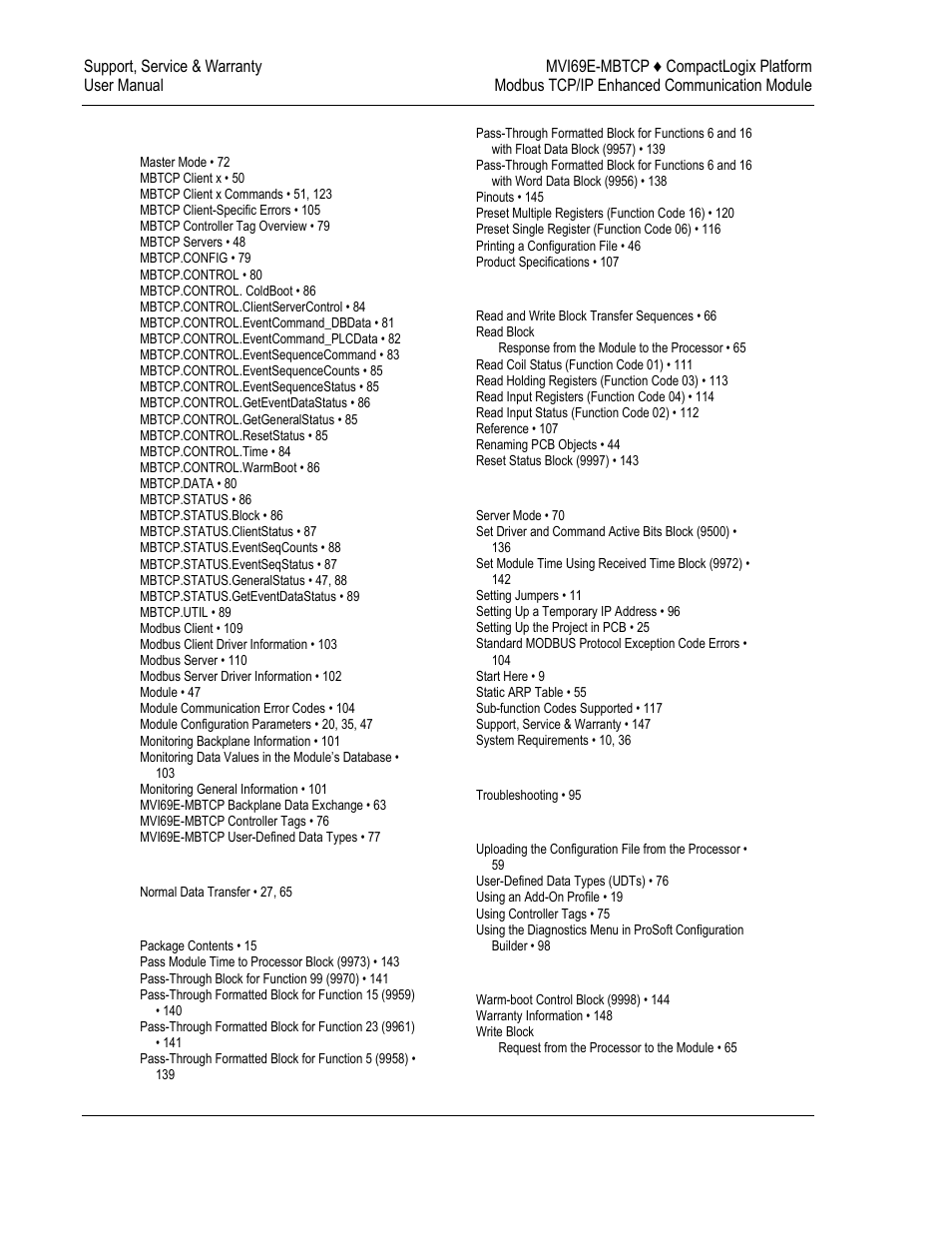 ProSoft Technology MVI69E-MBTCP User Manual | Page 150 / 150