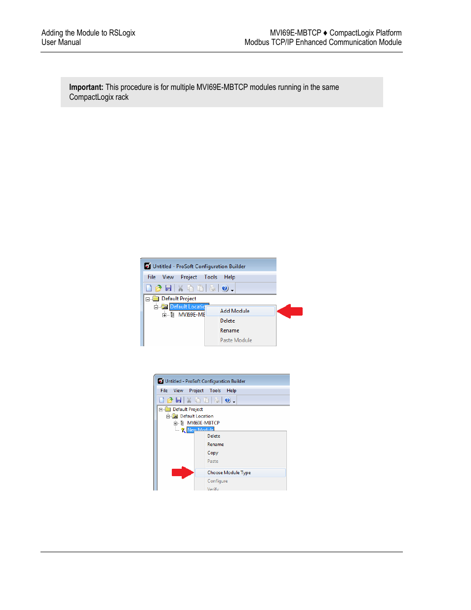 Adding multiple modules in the rack (optional) | ProSoft Technology MVI69E-MBTCP User Manual | Page 34 / 150