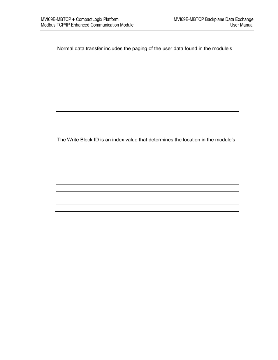 Normal data transfer | ProSoft Technology MVI69E-MBTCP User Manual | Page 65 / 150